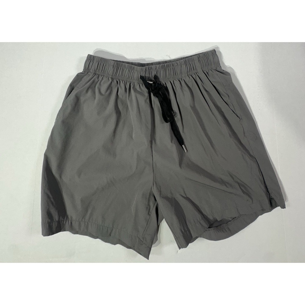 COOFANDY Men's Swim Trunks M Gray Quick Dry Drawstring‎ Elastic Waist Shorts